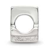 Sterling Silver 925 Number 4 Bead with Polished Finish, Solid & Elegant Design